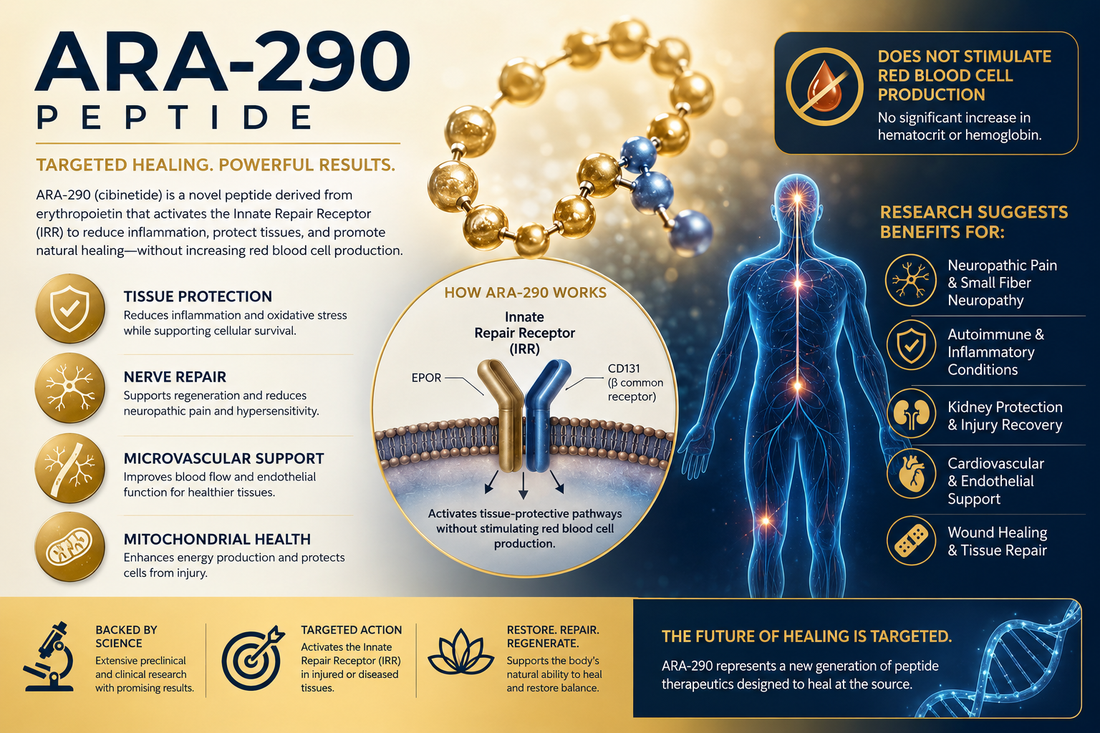 ARA-290 Peptide: Benefits, Mechanism of Action, Research, and Clinical Potential