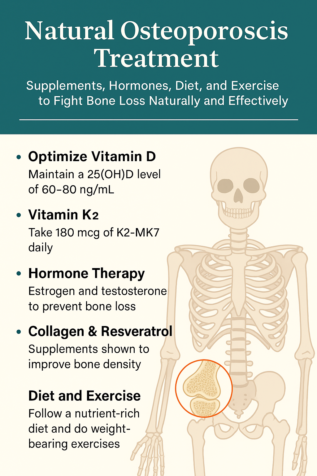 Natural Osteoporosis Treatment: Supplements, Hormones, and Lifestyle That Work
